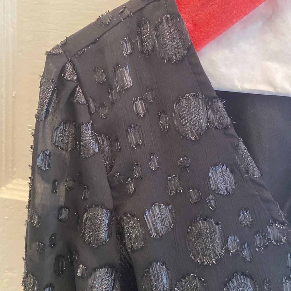 NWT-J. Crew Shimmer Dot Tie Waist Top - Picture 2 of 4